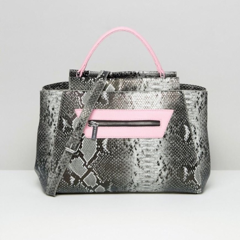 Skinnydip London Faux Snakeskin Satchel Bag NWT